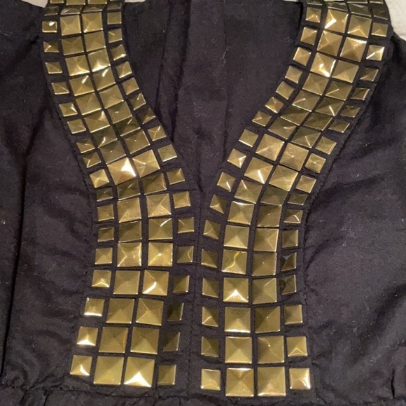 MICHAEL Kors Black/Bronze Embellished Halter Top - Picture 11 of 11